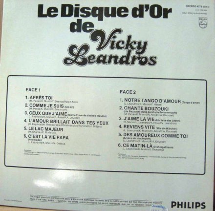 LP Le Disque D'Or - Vicky Leandros - Afbeelding 2