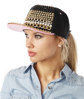 Trendy Chains and beads cap - 2