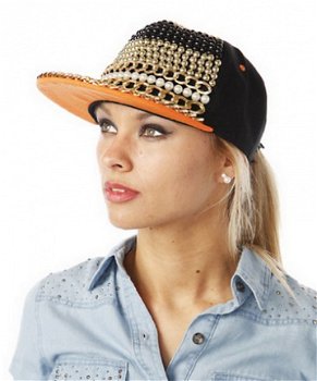 Trendy Chains and beads cap - 4