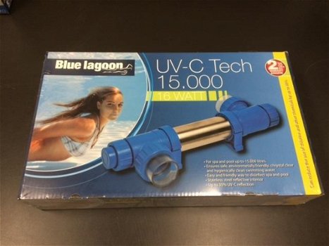 UV-C 16 watt RVS 15000 voor zwembad - 1