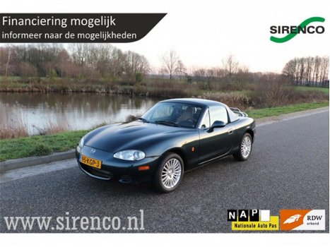 Mazda MX-5 - 1.8 SVT Sportive leder stoelverwarming airco hardtop british racing green rollbar - 1