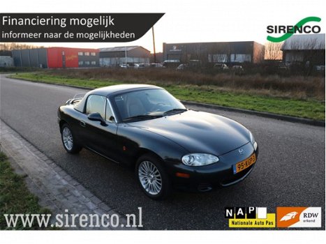 Mazda MX-5 - 1.8 SVT Sportive leder stoelverwarming airco hardtop british racing green rollbar - 1