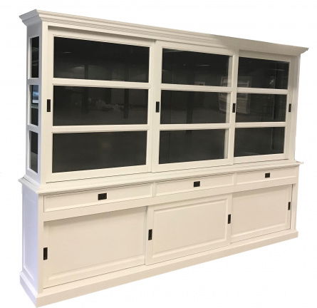 Buffetkast Sneek wit - grijs 300 x 50/40 x 220cm - nr. 1