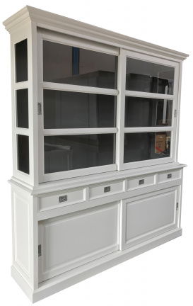 Buffetkast Montfoort wit - grijs 200 x 50/40 x 220cm - nr. 1