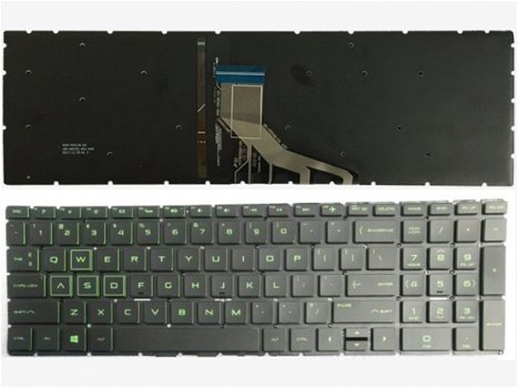 HP Pavilion 15-DA 15-DB 15-CX series toetsenbord zwart-groen - 1