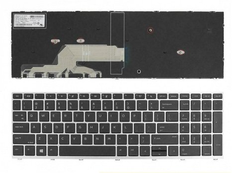 HP ProBook 450 455 470 650 G5 series toetsenbord zwart-zilver - 1