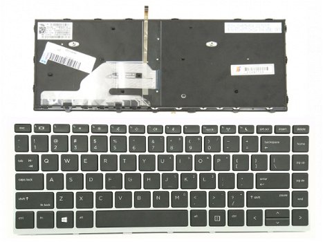 HP ProBook 430 440 445 G5 series toetsenbord zwart-zilver - licht - 1