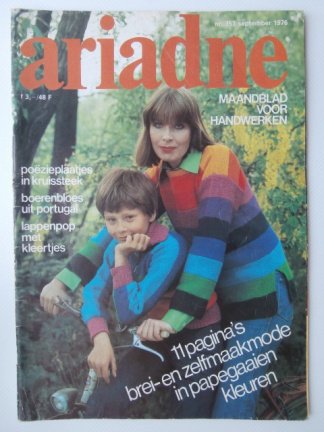 Ariadne nummer 357, september 1976 + borduurpatroon poezieplaatjes - nr. 1