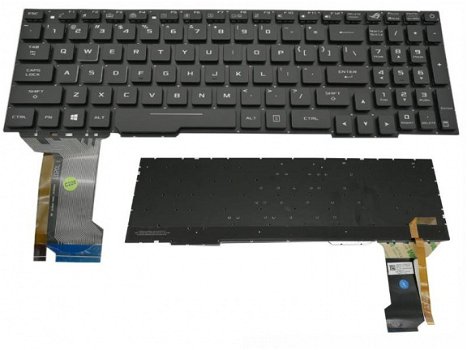 ASUS GL553 FX553V ZX553VD series toetsenbord zwart, wit licht - 1