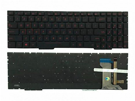 ASUS GL553 FX553V ZX553VD series toetsenbord zwart, rood licht - 1