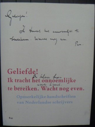 Opmerkelijke handschriften van Nederlandse schrijvers - 1995 - nr. 1