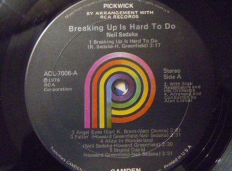 Neil Sedaka - Breaking Up Is Hard To Do - LP 1976 - 3