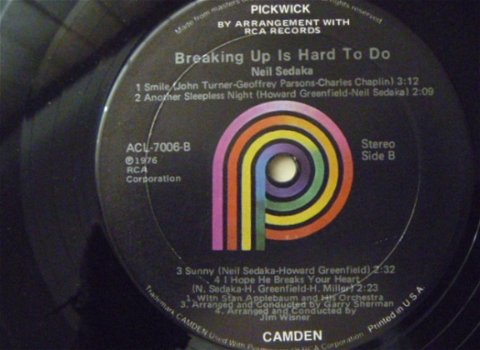 Neil Sedaka - Breaking Up Is Hard To Do - LP 1976 - 4