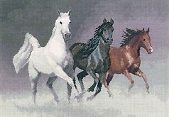 Borduurpakket "WILDE PAARDEN" NIEUW !