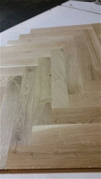 15x70x350mm Eiken parket visgraat Rustiek houten vloer - 7
