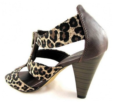 Dames luipaard sandalen echt leder - 1