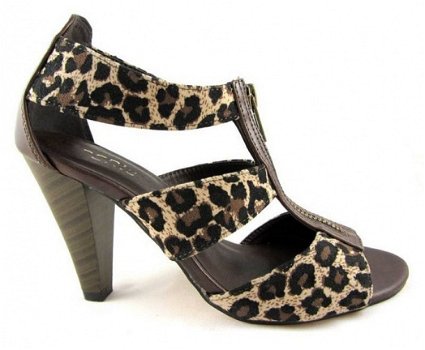Dames luipaard sandalen echt leder - 2