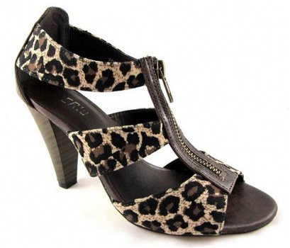 Dames luipaard sandalen echt leder - 3