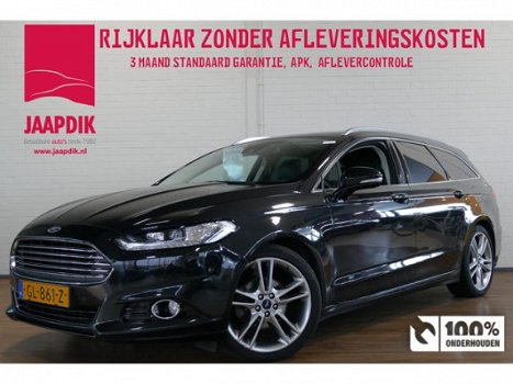 Ford Mondeo Wagon - 1.6 TDCi 116 PK Titanium CLIMA / LEER / PANORAMADAK / NAVI / ELEKTR. STOELVERSTE - 1