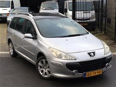 Peugeot 307 SW - 1.6 HDI 66KW 2006 Grijs ECC/PANORAMADAK/16"