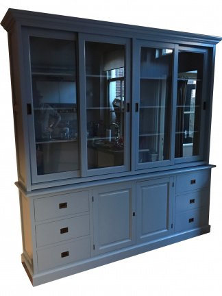 Buffetkast Houten oud blauw 240 x 50/40 x 240cm - nr. 1