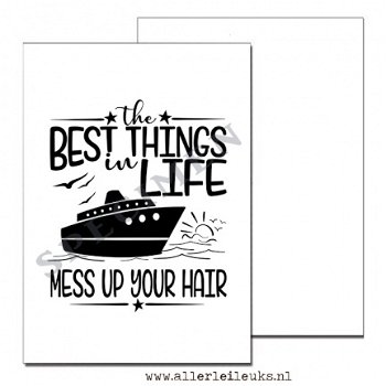 Zomer quote kaart best things in life A6 - 1