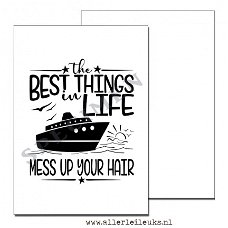 Zomer quote kaart best things in life A6