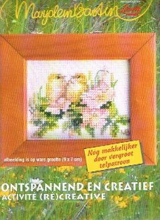 MARJOLEIN BASTIN  BORDUURPAKKET , 2 VOGELTJES met ROSE BLOEMEN