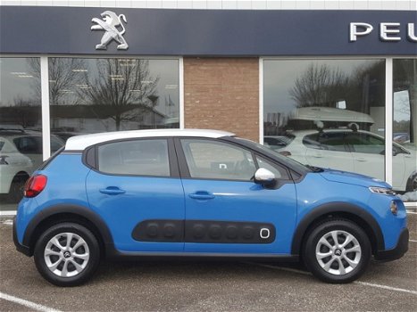 Citroën C3 - 1.2 PureTech 82pk S&S Feel BLAUW WIT DAK, AIRCO, PARKEERHULP, BLUETOOTH WEINIG KM'S DEM - 1