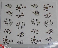 Nagel water Stickers bloem H060 Decals nail art dier panter