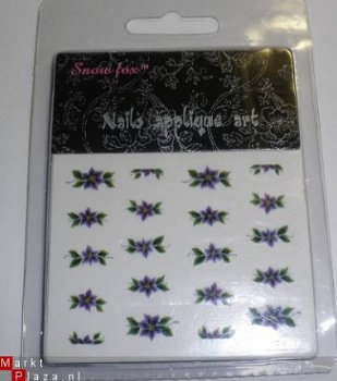 Nagel water Stickers bloem H83 Decals nail art gekleurd - 1