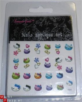 Nagel water Sticker HELLO KITTY H84 Decals nail art gekleurd - 1
