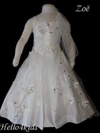 ivoor bruidsmeisjesjurkje trouw kleedje jurkje bruid kleding meisje Elsa - Afbeelding 5