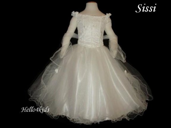 ivoor bruidsmeisjesjurkje trouw kleedje jurkje bruid kleding meisje Elsa - Afbeelding 7