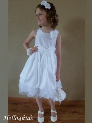 ivoor bruidsmeisjesjurkje trouw kleedje jurkje bruid kleding meisje Elsa - Afbeelding 8