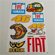 Sticker vel Rossi - Team Fiat Yamaha - Valentino - 46