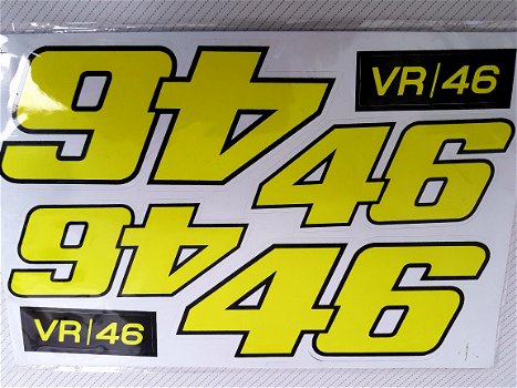 Sticker vel Rossi - Team Fiat Yamaha - Valentino - 46 - 3