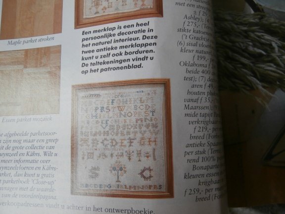 Ariadne nr 10,1991 + porseleinmerklap, kerstmerklap, en 2 antieke merklappen - Afbeelding 2