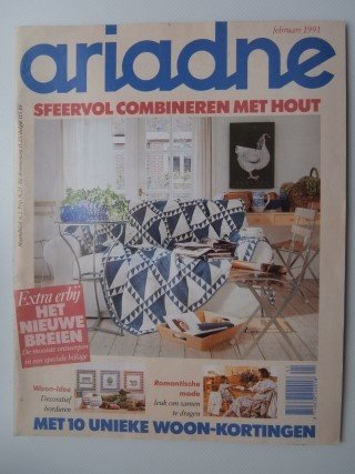 Ariadne nr 2, februari 1991 Borduurpatronen paarden + merklap - nr. 1
