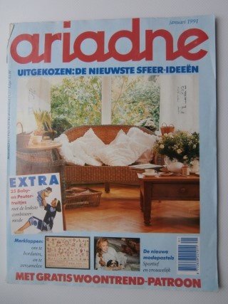 Ariadne nr 1, januari 1991 + merklappen + kinderkleertjes - nr. 1