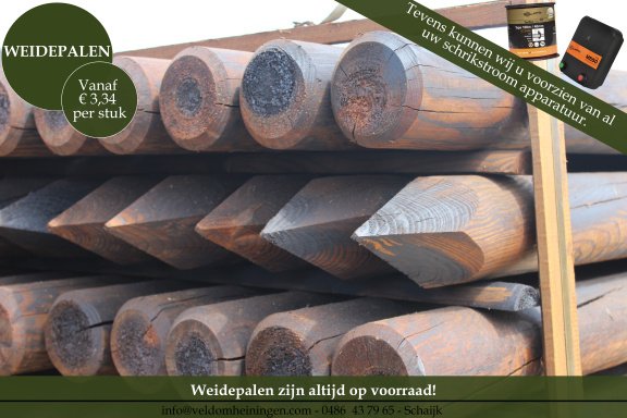 Veld Omheiningen, weidepalen, omheining, afrastering, paard - nr. 1