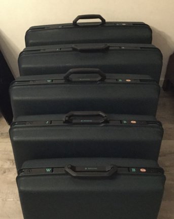 Verkocht ❤️ Set van 5 vintage Samsonite koffers - nr. 1