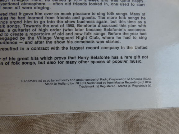 Lp Harry Belafonte (56) - Afbeelding 4