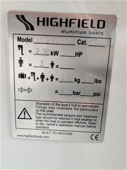 Highfield Ultralite 240 Hypalon ACTIE! - 6