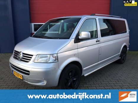 Volkswagen Transporter - 2.5 TDI 340 Trendline DC L2 H1VERLENGD AIRCO AUTOMAAT DUBBEL CABINE LEER - 1