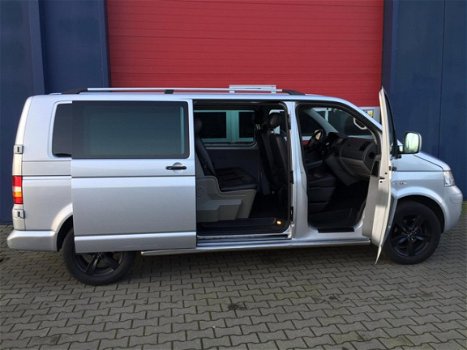 Volkswagen Transporter - 2.5 TDI 340 Trendline DC L2 H1VERLENGD AIRCO AUTOMAAT DUBBEL CABINE LEER - 1