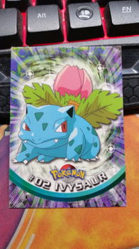 1999 Topps non-holo #02 IvysaurTV Animation Pokemon gebruikt 2 - 1