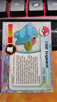 1999 Topps non-holo #02 IvysaurTV Animation Pokemon gebruikt 2 - 2