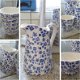 Brocante servies met klein blauw bloementje - 1 - Thumbnail