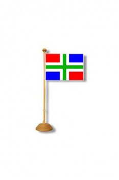 Tafel vlag met standaard Groningen - 1